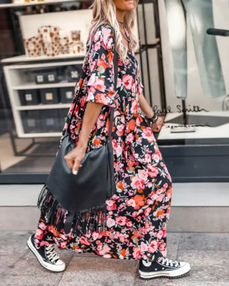 Maxi-jurk met bloemenprint