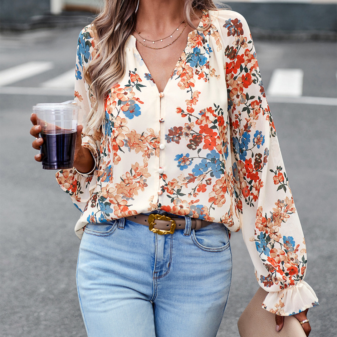 LEA - Trendy bloemenblouse