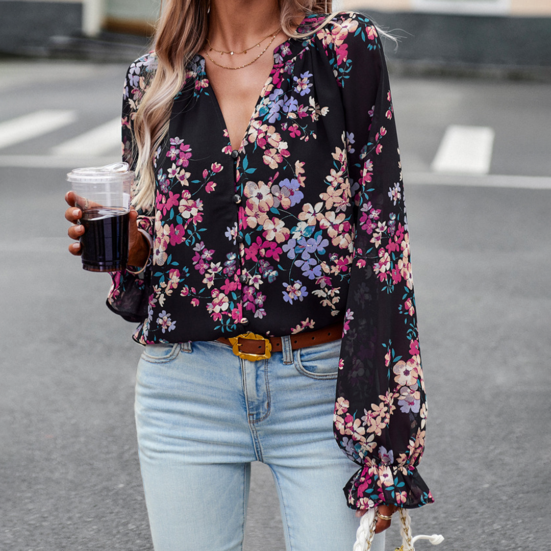 LEA - Trendy bloemenblouse