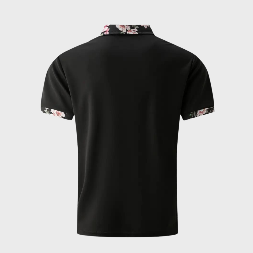 Piet - Herenpoloshirt met bloemenpatroon