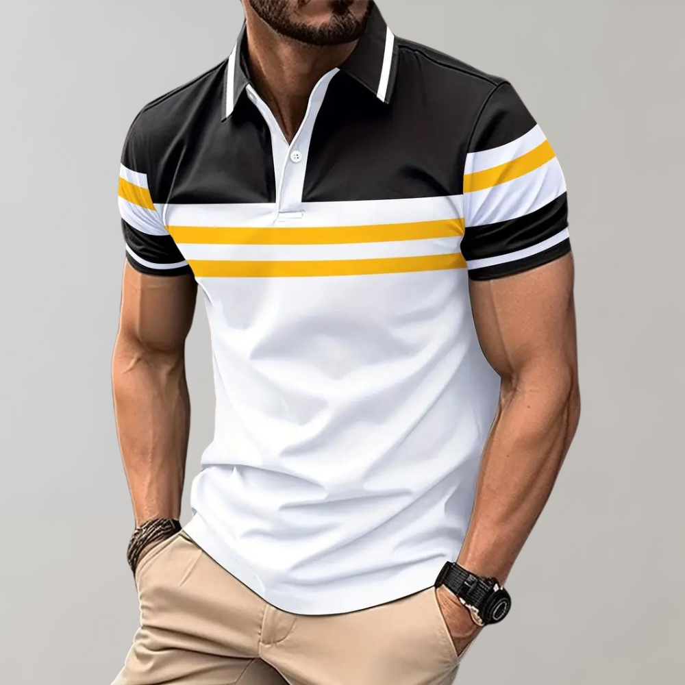 Pieter - Colorblock herenpoloshirt